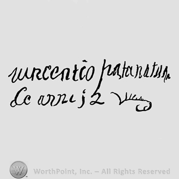 ,,Vicentio Patanatii de Anne 12" written.