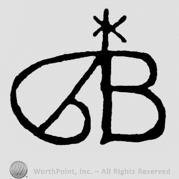 Monogram of letters GB; star above