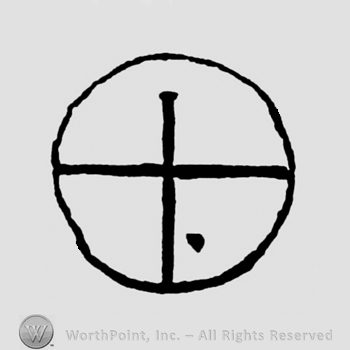 A cross inside of a circle