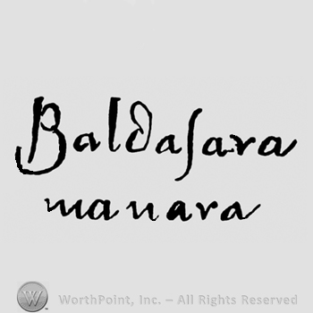 Baldasara written above Manara