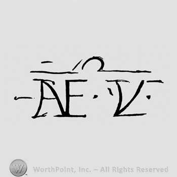 Letters ANF and VL written joined;a line above