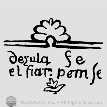 Desula fe, written above el fiar pernfe; aleaf on top.