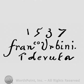1537 written above Franco Urbini T Devuta