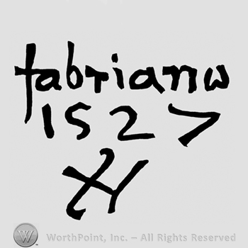 Fabriano written above 1527; letter N below.