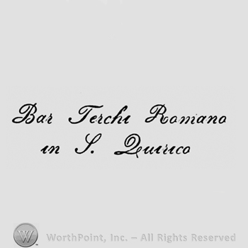 Bar Ferche Romoano written above In S. Quirico