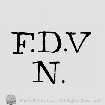 Letters FDV written above letter N
