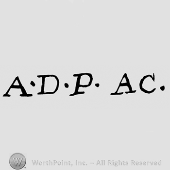 Letters ADP followed by letters AC
