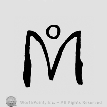 Letter M written with an annulet above