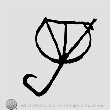 Image looking like an umbrella or letters JD joined in a monogram