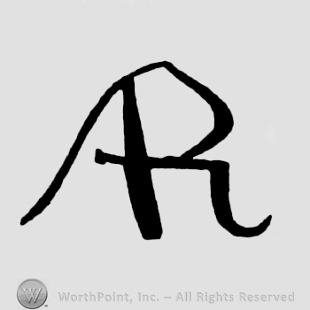 Letters AR written joined