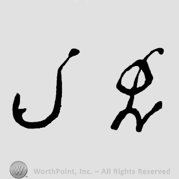 Letter J  followed by joined letters OL