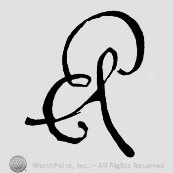 Joined letters EA