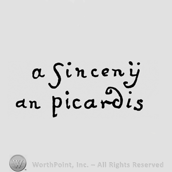 A Sinceny written above An Picardis