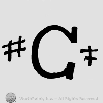 A symbol and letter C written followed by a small letter F