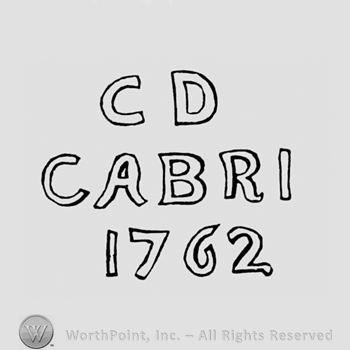 Letters CD written above CABRI 1762