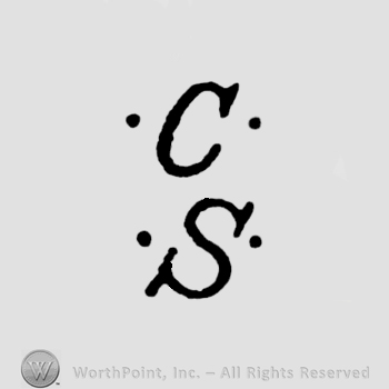 Letters CS written misaligned