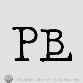Letter P  followed by joined letters LB