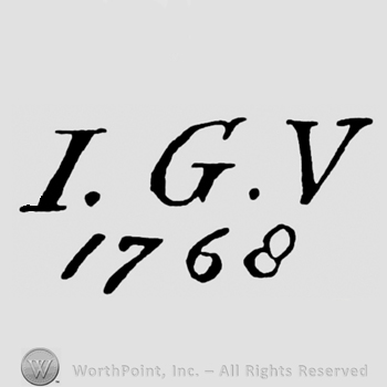 Letters IGV written above 1768