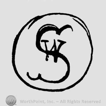 Letters SW  joined in monogram, inside of a circle