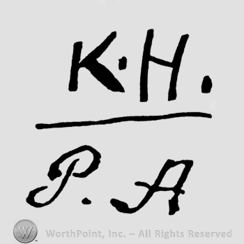 Letters KH written underlined above letters PA