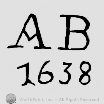 Letters AB written above 1638
