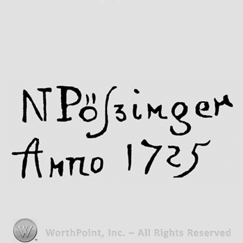 N Possinger written above Anno 1725