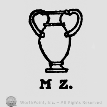 Image of a pot with letters MZ written below