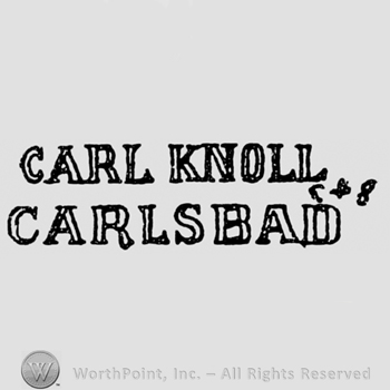 CARL KNOLL written above CARLSBAD