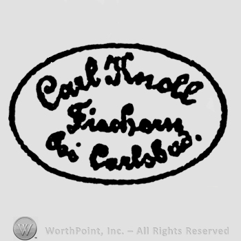 Carl Knoll written above Fischern Carlsbad, all written inside an oval