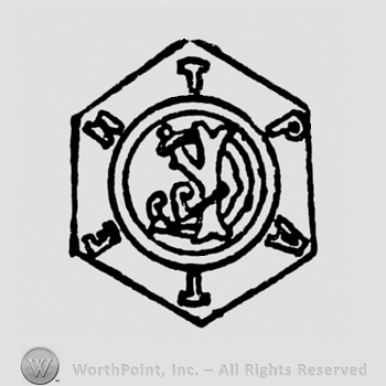 A hexagon with PATENT written in circle inside it, and a monogram made from letters YCL written in the middle
