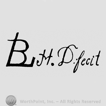 Letters BMD written next to the word fecit