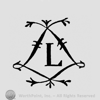 Two crossed stylized L letters written with an letter L in the middle