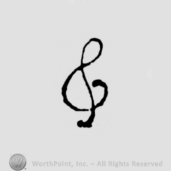 Stylized letter B written
