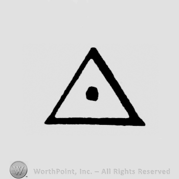 Image of a triangle with a dot in the middle of it