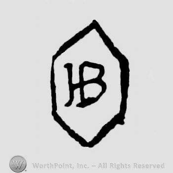 Joined letters HB written inside of a diamond