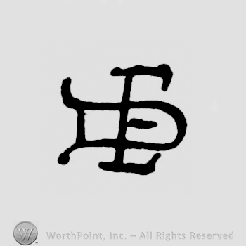 Letters DE joined in monogram