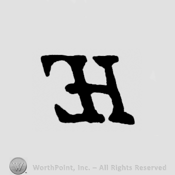 Letters EH  joined  in monogram with letter E reversed