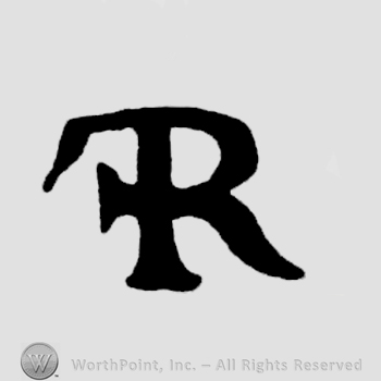 Letters FR  joined in monogram with letter F reversed