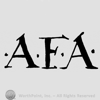 Letters AFA written sepparated by dots