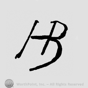 Letters HB joined in monogram