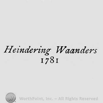 Heindering Waanders written above 1781