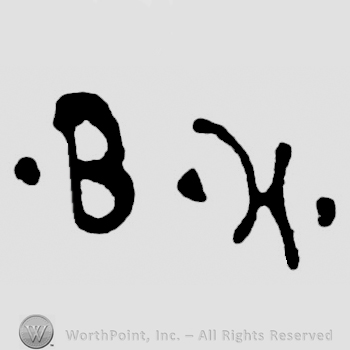 BX written between dots