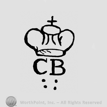Letters CB written crowned with four dots below