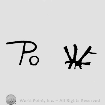 Letters Po written next to letter W