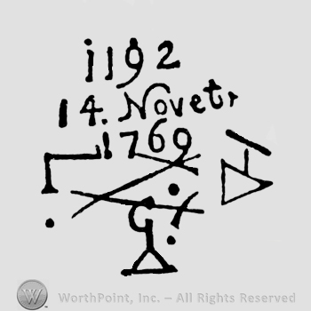 Number 1192 written above 14 Novetr. 1769