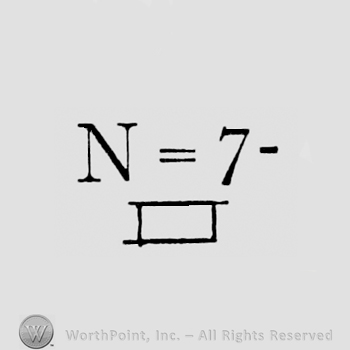 N=7 written, a rectangle below