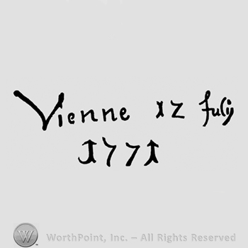 Vienne 12 July written above 1771