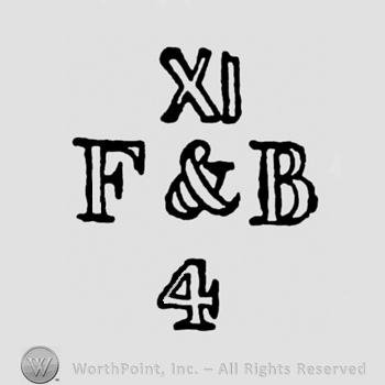 XI written above F&B written and number 4