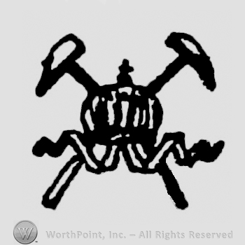 Image of two crossed hammers and a crown over them.