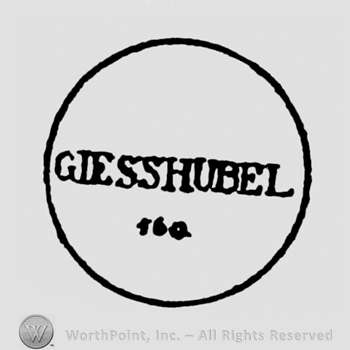 Giesshubel written above number 160; a circle